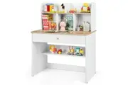 Giantex Kids Study Desk Children Writing Table Students Learning Desk w/Drawer & Open Shelves White