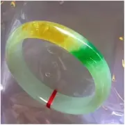 [Generic] Jade Bracelet Tricolor Jade Jewelry Jade Bracelet Ladies Gift (Color : A, Size : 60-62mm)