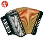 HOHNER CORONA II Classic 31 Button GCF Sol Diatonic Accordion Black+ Bag, Straps
