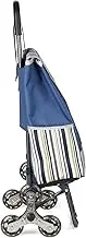 Daseeme Folding Shopping Bag Cart Grocery Shopping Foldable Cart Stair Climber Shopping Trolley Cart Crystal Wheel Trolley Grocery Cart