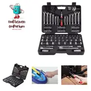 Mechanic Tool Socket Set 1/2, 3/8 and 1/4 inch Drive SAE & Metric Size, 161 P...