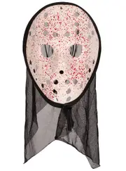 Blood Splattered Jason Halloween Hockey Costume Mask