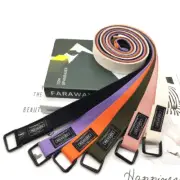 Fashion Casual Men Canvas Belt Double Ring Metal Buckle Waistband Jeans BeltPW