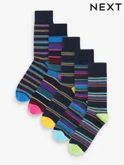 Blue Stripe Pattern Socks 5 Pack (596867) | $25