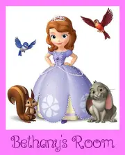 Sofia the First Personalized Name Repositionable Wall Sticker Wall Mural 3ftTALL