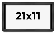 21x11 Shadow Box Frame Grey Charcoal Black | 0.875 Inches Deep | Wood Shadowbox
