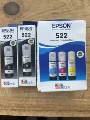 Epson 522 Ink Lot (2-Black & 1-Color Combo) Expires 2029