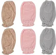 [jojofuny] 3 Pairs Arm Sleeves for Women Plush Wrist Warmers Anti-fouling Sleeves Arm Warmer Covers Typing