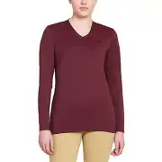 TuffRider Ladies Taylor Long Sleeve Tee M Wine