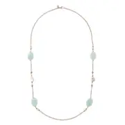 Bronzallure Pearls and Natural Stones Necklace