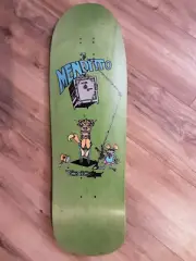 TOXIC Darren Menditto Model " A Toxic Toon"Reissue Skateboard Deck - Green Stain