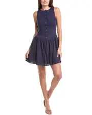 Hutch Roma Linen-Blend Mini Dress
