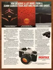 1984 Pentax Super 35 MM Camera Print Ad/Poster Man Cave Photography Pop Art 80s