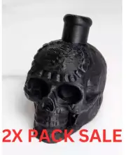 2X Aztec Mayan Death Whistle Skull Matte Black Premium 3D-Printed Loud Scream