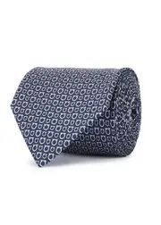 Ferragamo SF AO Gancio Print Silk Tie - Blue ONE SIZE