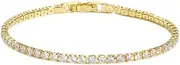 [Generic] Ankle Bracelets for Women 14K Gold Anklets for Women Waterproof Tennis Chain Beach Anklets for Women Jewelry Women’s Anklets Toggle Latch