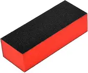 CALLARON 10pcs Sided Sponge Nail Files Washable Nail Sanding Blocks Black Red for Professionals Learners