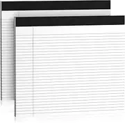 2 Pcs Note Pads 11" x 9.5" Legal Pads College Ruled Notepad Micro Perforated Writing Pads White Lined Paper 80GSM College Ruled Paper Pad of Paper 30 Sheets Notebook for School, To-Do Lists, Office