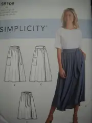 Wrap Skirts and Tie size 6-14 Simplicity 9109 Sewing Pattern *
