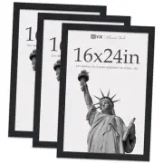 Frame for Poster & Picture - 3 Pack, Natural Textured Solid 16x24 Black Oak