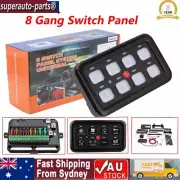 8 Gang Switch Panel Relay Circuit Control Box 12V Fits Car Boat Marine LED Light