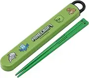 Skater ABS2AMAG-A Minecraft Chopsticks and Case Set, 6.5 inches (16.5 cm), Antibacterial, Made in Japan