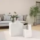 Side Tables 3pcs White Sofa Lounge Side Storage Nesting Nest Modern Living Room