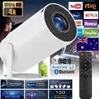 4K Mini Projector 10000 Lumen LED 1080P WiFi Bluetooth UHD Portable Home Theater