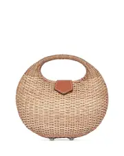 Kayu Ines Small Straw Top Handle Bag