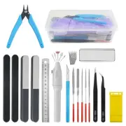 28 PCS Gundam Model Tools Kit Hobby Building Tools Set for Cars, Airplanes, B...