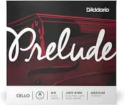 D'Addario J1011 4/4M Prelude Cello Single A String, 4/4 Scale, Medium Tension