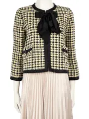 Checkered Wool Tweed Jacket
