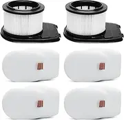 [LANROON] IZ662H Filter for Shark IZ662H IZ682H Vertex Pro Lightweight Cordless Stick Vacuum, Part XHFIZ500 & XFFKIZ600, 2 Pack HEPA Filter 4 Pack Foam & Felt Filter Kit