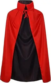 ACEmedia Vampire Cloak Cape Medieval Reversible Halloween Cosplay Costume Kids Masquerade Party Cape Costume