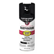 RUST-OLEUM Stops Rust Custom Spray Paint 5 in 1 Enamel 340g Satin Black