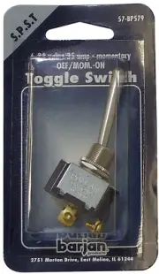 Barjan 057Bp579 12 Volt - Pollak 20 Amp Momentary Off/Mom-0N Toggle Switch