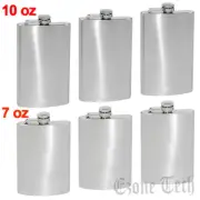Mens Liquor Pocket Hip Flask Stainless Steel Whiskey Screw Cap Camping Flagon US