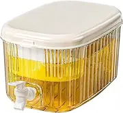 Drinks Dispenser - Fridge Water Dispenser with Tap | Fridge Large Capacity Bucket | Juice Beverage Dispenser Jug, Large Fruit Drinks Dispenser with Tap for Cocktails, Juices, Tea, Fruit Tea