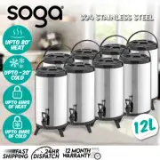 SOGA 8X 12L Portable Insulated Cold/Heat Coffee Tea Beer Barrel Brew Dispenser