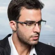 Retro Metal Progressive Reading Glasses Half Rimless Readers for Men ++1.0~3.00