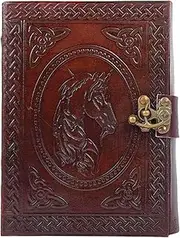 OVERDOSE Horse Leather Journal - Antique Handmade | Leather Bound Journal | Sketchbook - Drawing | Notebook - 5x7 inches | 12 x 17 cm | A6