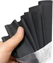 1.6m/Piece Solid Color Non Slip Heat Shrink Tube Anti-Slip Insulation Sleeve 20/22/25/28/30/35/40mm Waterproof Fishing Rod Wrap Black (Size : Diameter 30mm, Color : 1pcs)
