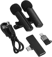 jojofuny Portable Microphone with Noise Cancelling Technology for Outdoor Interviews and Live Streaming Lightweight Clip Lapel Mic for Content Creators Versatile Recording