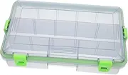 Totority 1Pc Multifunctional Fishing Tackle Storage Box Durable Lure Organizer with Compartments for Fishing Accessories Hooks and Tools Easy to Clean and Maintain