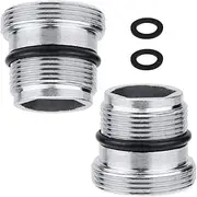 Pack of 2 Tap Adapter M18.5 to M22 Male Thread - Metal Tap Connector for Connecting Aerators to The Tap - Brass Thread Adapter for Male Thread Water Filter and More