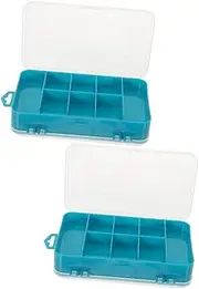 jojofuny 2Pcs Plastic Organizer Box for Small Parts Double Sided Storage Compartment Container Durable Craft Storage for Nails Beads and Gadgets