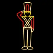 Toy Soldier Flashing LED Christmas Rope Light Motif 150cm