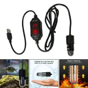 1X Mini Aquarium Fish Tank Heater USB Heating Rod Thermostat Heater Submersible