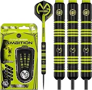 WINMAU Michael Van Gerwen MvG Ambition Professional Brass Steel Tip Darts Set with Flights and Shafts