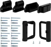 New Retractable Baby Gates Replacement Parts Kit (Black) Extra Wide Baby Gate...